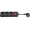 MicroConnect maitinimo juosta 3 lizdai 3 m juoda (GRU0033B)