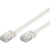 „MicroConnect CAT6 UTP 2M“ plokščias kabelis, Baltas (V-UTP602W- FLAT)
