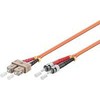 MicroConnect Šviesolaidinis laidas ST/PC – SC/PC, 62.5/125, OM1, 2m (FIB120002)