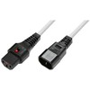 MicroConnect Powercord C13 IEC Lock - C14