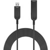 Kabelis USB MicroConnect USB-A - USB-A 25 m Juodas (Premium Optic fiber USB 25m,)
