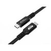 Kabelis USB MicroConnect USB-C - USB-C 0.25 m Juodas (USB4CC025-240W)