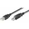MicroConnect USB2.0 LSZH A-B 3m M-M, Juoda