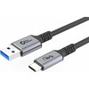 Kabelis USB MicroConnect USB-A - USB-C 0.25 m Juodas (USB3.2AC025)