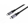 Kabelis USB MicroConnect USB-C - USB-C 1 m Juodas (USB4CC1-240W-80GBPS)