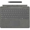 Microsoft Surface Pro 8/9/X 13" dėklas su klaviatūra ir rašikliu, anglų (tarptaut.) išdėstymas, platinos spalvos