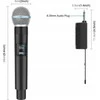 Mikrofonas Puluz 2x Wireless Dynamic Studio Mikrofonas 30 m UHF + imtuvas 6,35 mm ir 3,5 mm / PU644B