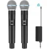 Mikrofonas Puluz 2x Wireless Dynamic Studio Mikrofonas 30 m UHF + imtuvas 6,35 mm ir 3,5 mm / PU644B