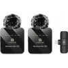 Mikrofonas Puluz 2x Wireless Lavalier mikrofonas skirtas iPhone Lightning / Puluz PU647B