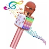 iWear M85 Karaoke Bērniem un Pieaugušajiem Fun Effect Mikrofons ar Skaļruņiem un Ierakstu Micro SD USB Bluetooth Rozā Zeltā
