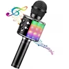 Bemi iWear M85 Karaoke Mikrofonu Bērniem un Pieaugušajiem Ar Efektu un Skaļruņiem & Rekodu Micro SD USB Bluetooth Melns