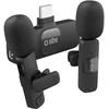 SBS prisegami mikrofonai su USB-C 2vnt imtuvu.. - juoda
