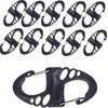 Mil-Tec S-Hook snap hook set - Juodas
