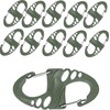 Mil-Tec S-Hook karabinų rinkinys - Žalias