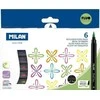 *Flomasteriai 6sp BRUSH FLUO 0612606FL MILAN 12/144