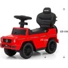 Motoroleris su kreipiančiąja juosta MERCEDES G350d Milly Mally raudona