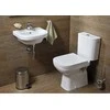 Jika pods Deep, 360x650 mm, horizontāls izvads, pievads no apakšas, balts