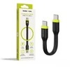 Mobile Origin Kompaktiškas USB-C į USB-C kabelis, juodas