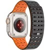 Mobile Origin magnetinis dirželis, juodas/oranžinis - AW Ultra 2/1 (49 mm) 9/8/7 (45 mm)/6/SE/5/4 (44 mm)/3/2/1 (42 mm)