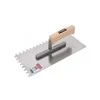 Modeco Nerūdijančio plieno dantyta mentele medžio rankena 280x130x8mm - MN-73-408