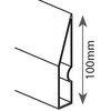 Modeco trapecinis anodinis tinkavimo tašelis HOME 100cm - MN-71-310