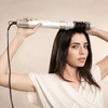 8 viename Cecotec Bamba CeramicCare AirGlam šampano spalvos plaukų suktukas ir džiovintuvas