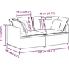 Modulinė sofa su pagalvėlėmis, audinys, džinso mėlyna