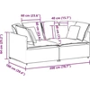 Modulinė sofa su pagalvėlėmis, audinys, šviesiai pilka