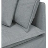 Modulinė sofa su pagalvėlėmis, audinys, šviesiai pilka