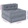 Modulinė sofa Pilka 70 x 70 x 56 cm audinys