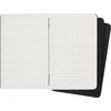 Užrašų knygutė Moleskine Cahier 9x14cm, langeliais, minkštu viršeliu, juodos spalvos
