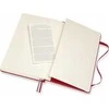 Moleskine MOLESKINE Classic L sąsiuvinis (13x21 cm), su pamušalu, kietu viršeliu, raudona raudona, 400 puslapių, raudona