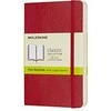 Užrašų knygutė Moleskine Classic 9x14cm, baltais lapais, minkštu viršeliu, raudonos spalvos