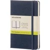 Užrašų knygutė Moleskine Classic 9x14cm, baltais lapais, kietu viršeliu, mėlynos spalvos