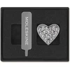 Moleskine Przypinka Heart Crystal, sidabrinė (MS-8855357)