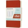 Moleskine Rinkinys 2 zeszytów MOLESKINE Volant, XS, 6,5x10,5cm, w linijos, 56 stron, coral oranžinis/aquamarine