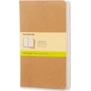 Užrašų knygutė Moleskine Cahier 13x21cm, baltais lapais, minkštu viršeliu, rudos spalvos, 3 vnt