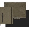 Moleskine Kolekcinis rinkinys MOLESKINE Shine, aplankalas + plunksnakotis Kaweco + bloknotas linijomis, metalo spalva auksinė