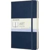 Užrašų knygutė Moleskine Sketchbooks 13x21cm, baltais lapais, kietu viršeliu, mėlynos spalvos