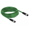 Molex PN DELOCK Netzwerkkabel M12 4 Pin D-kodiert ST zu ST TPU 5 m