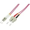 Molex Pn „LogiLink OM4 LC-SC“ šviesolaidinis kabelis, 10,0 m, violetinis