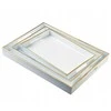Mondex BLANCHE Baltas 3 dekoratyvinių padėklų rinkinys 40x30x4cm/35x25x3.5cm/30x20x3.5cm