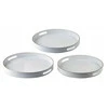 Mondex BLANCHE Baltas Komplet 3 Tac Dekoracyjnych apvalus 38x38x4cm/35x35x4cm/33x33x3,5cm