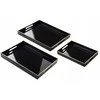 Mondex BLANCHE Juodas 3 dekoratyvinių padėklų rinkinys 40x30x4cm/35x25x3.5cm/30x20x3.5cm