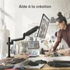 MONITORIAUS PRIEDAS, SIENINIS LAIKIKLIS / 13–34 COLIŲ, Juodas G75-B ONKRON G75-B (4262392440208)