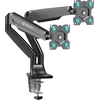 Laikiklis ONKRON Dual Monitorius Desk Mount Stand for 13 to 32-Inch LCD LED Monitors iki 9kg, Juodas
