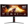 Žaidimų monitorius AOC CU34G4CA, 34" UWQHD (3440x1440) lenktas Fast VA, 21:9, 180Hz, 1ms, USB-C, HDR