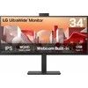 Monitorius LG 86,72 cm / 34 colių (3440 x 1440) LG 34BA85QE-B 21:9 WQHD IPS lenktas 5 ms 60 Hz HDR10 HDMI DP USB-C garsiakalbis