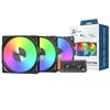 Montech Fan Metal Pro 12 ARGB PWM juodo 120 mm ventiliatorių komplektas (3 vnt.)