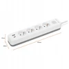 Montis Baltai pilkas 4 lizdų elektros ilgintuvas su USB jungtimi, 3 m, MT186-WG-3